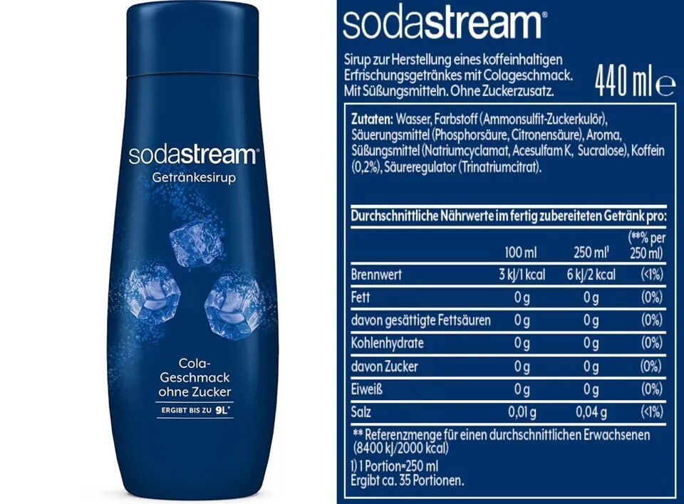 SYROP KONCENTRAT SODASTREAM Pepsi Max Zero Mango 440 ml Kolor dominujący czarny