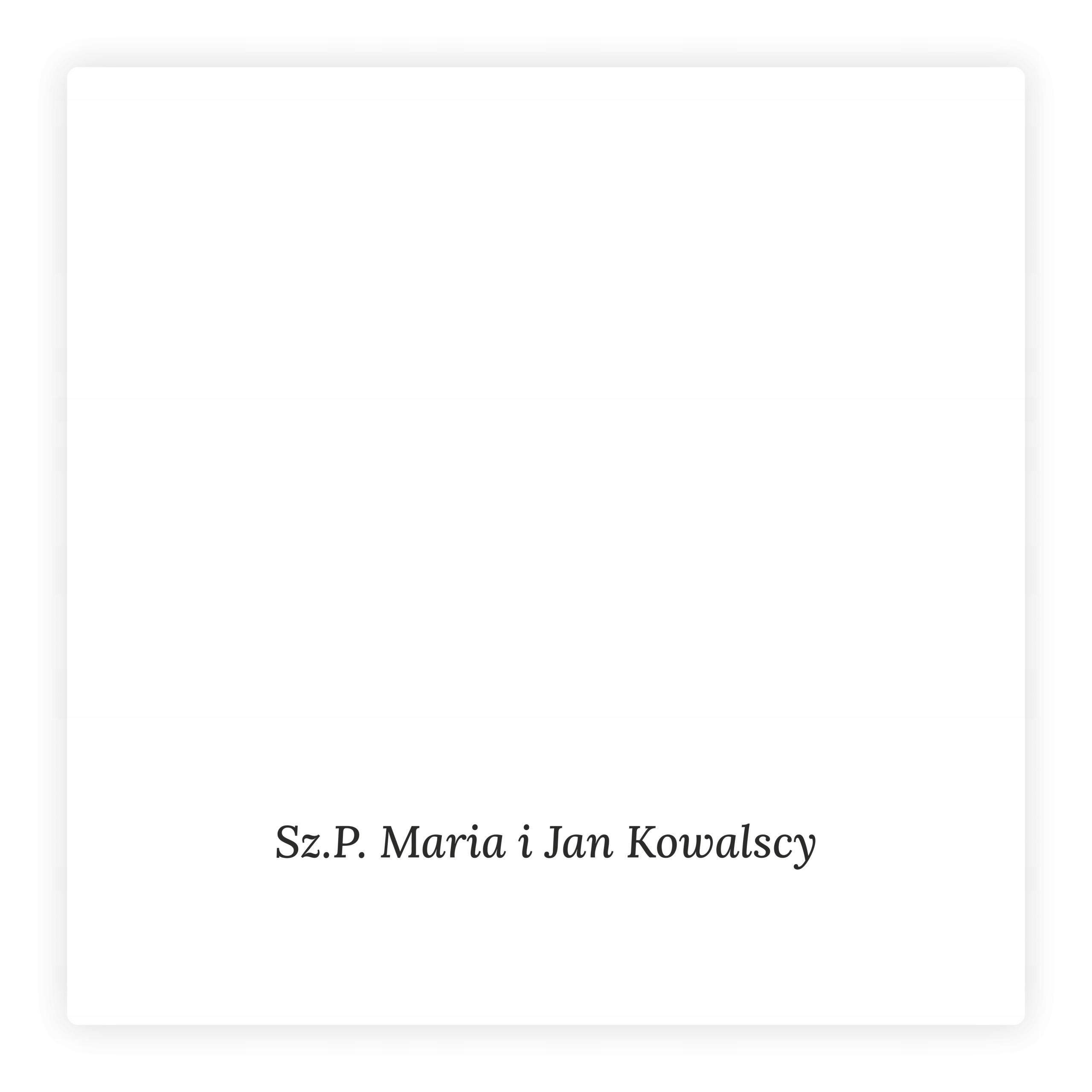 PERSONALIZACJA KOPERTY - USŁUGA DODATKOWA Marka inna