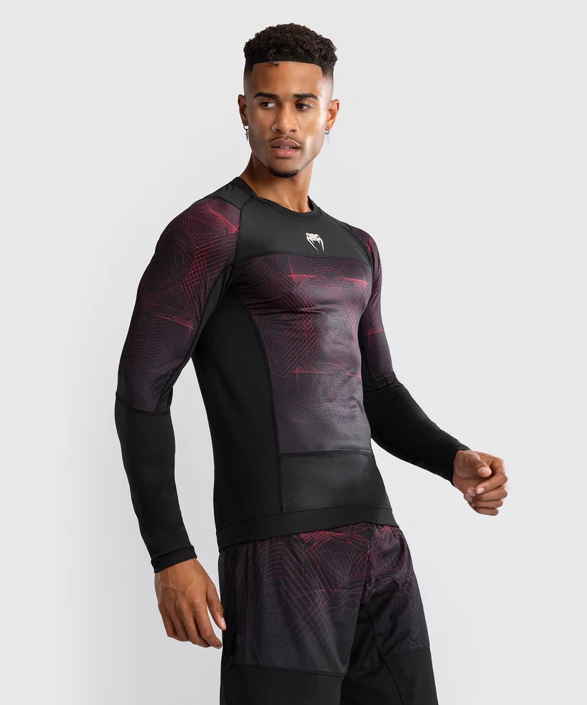 Rashguard Venum G-fit Air Deep dlouhý rukáv černo červený vel. L
