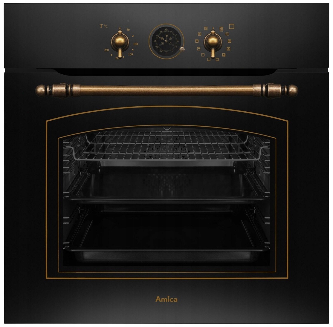 Piekarnik AMICA ED17319B Retro Funkcje grill