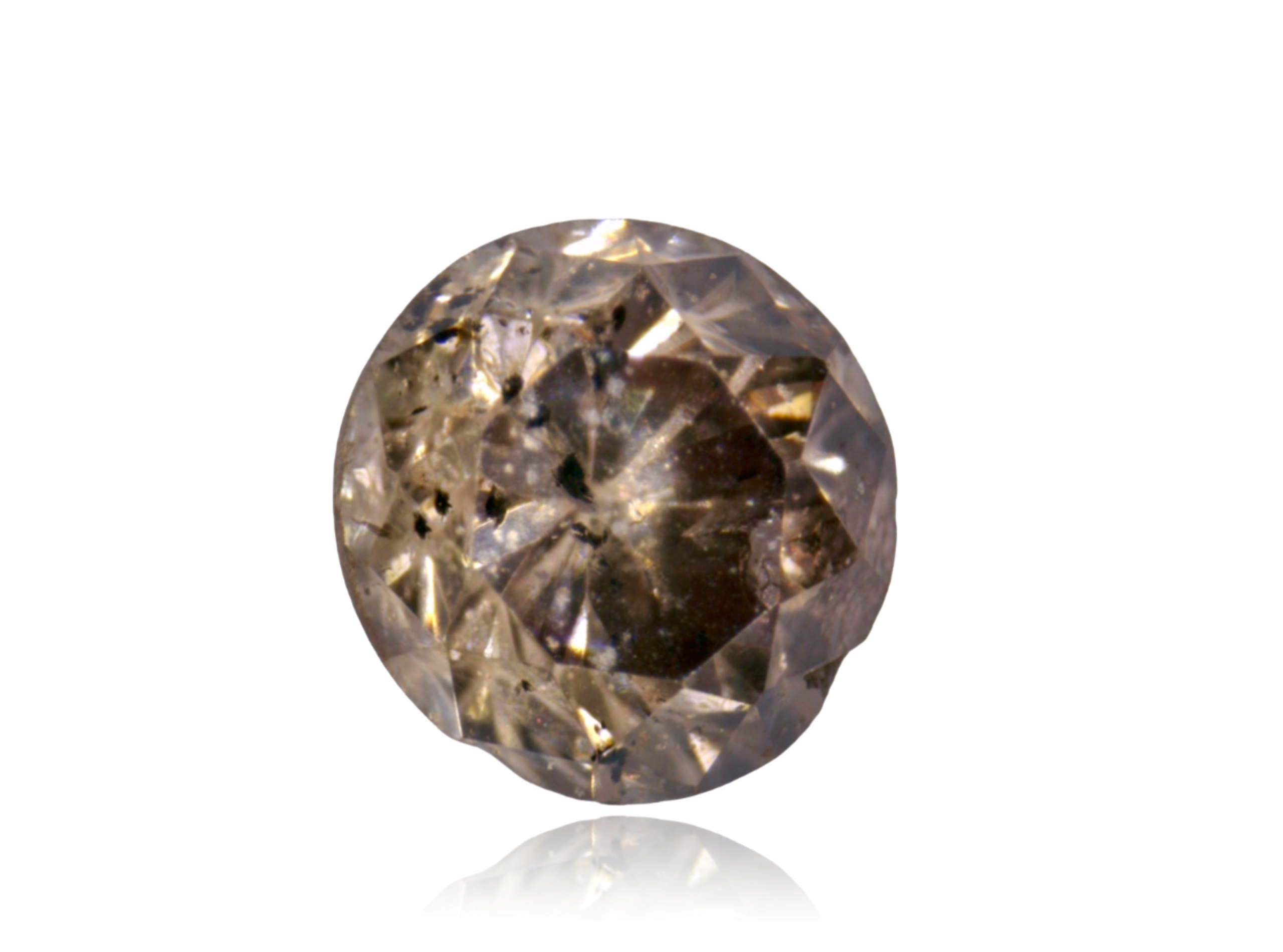 Přírodní Diamant 0.03ct Hnědý Briliant I3 eCertifikát Wbd