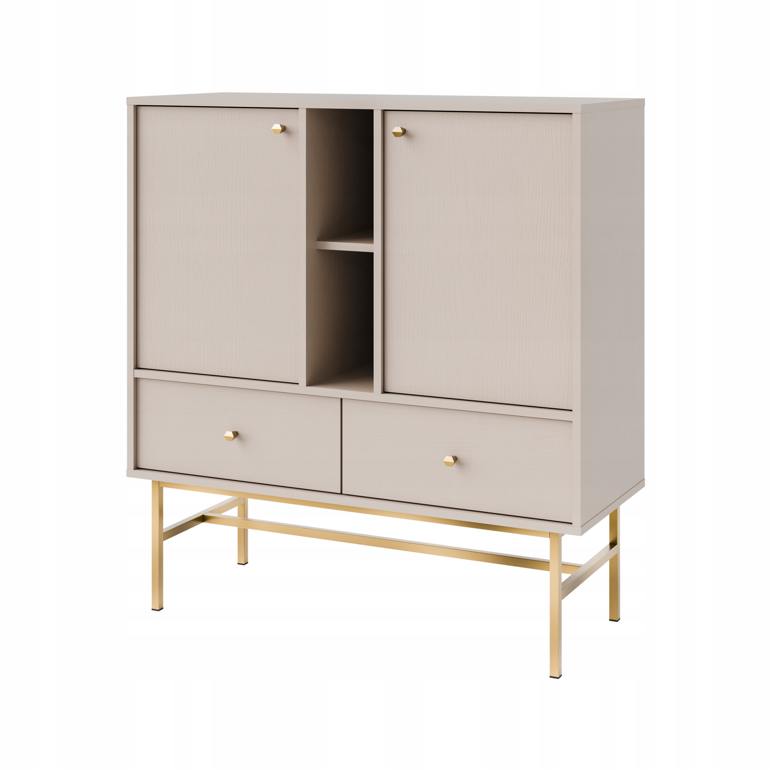 Komoda s zásuvkami do obývacího pokoje Sakai 3 2F 2S T825 Béžová
