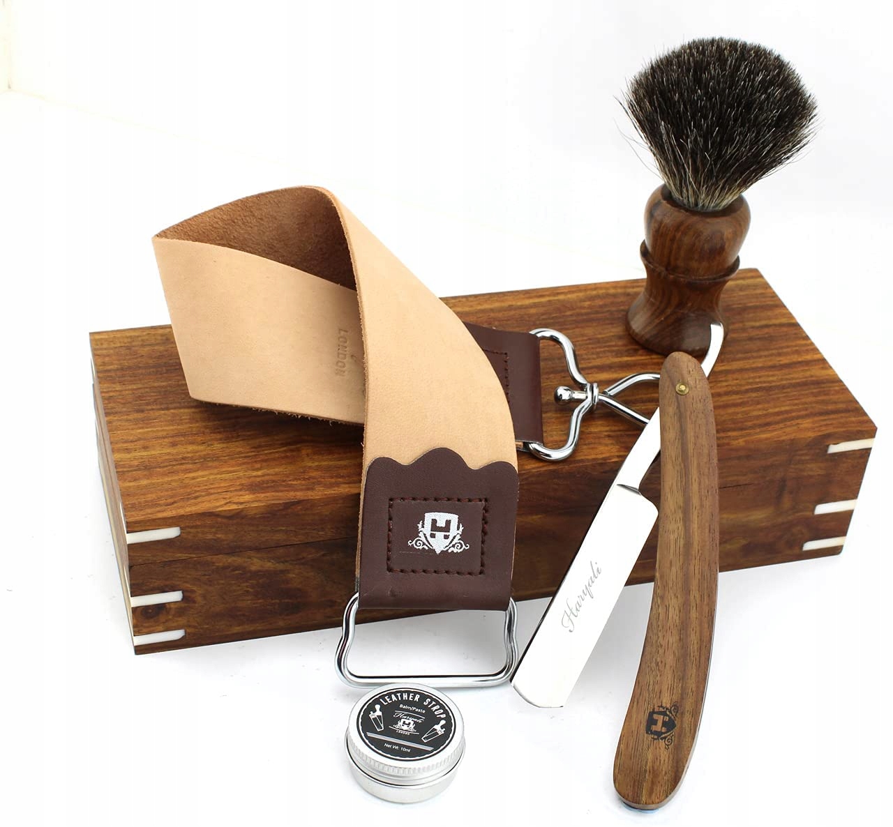 Skládací klasická holicí břitva Haryali London W3 Set