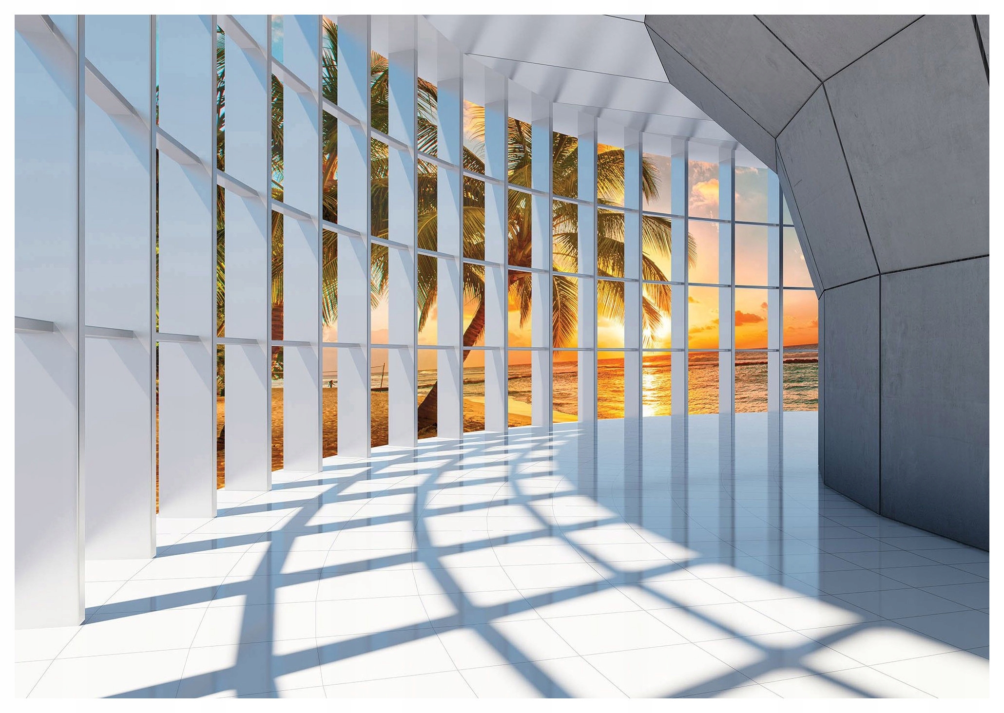 Fototapeta Architektura Západ, Tropický oceán na pláži 250x175 lepidlo