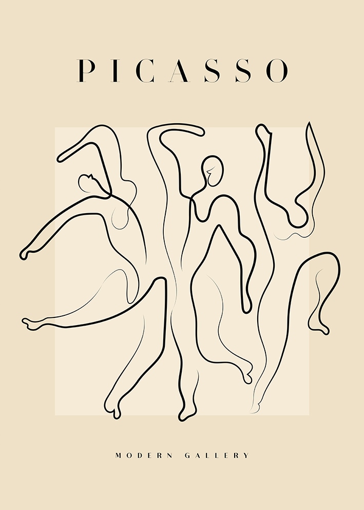 PICASSO taniec grafika PLAKAT 100x70cm obraz #708