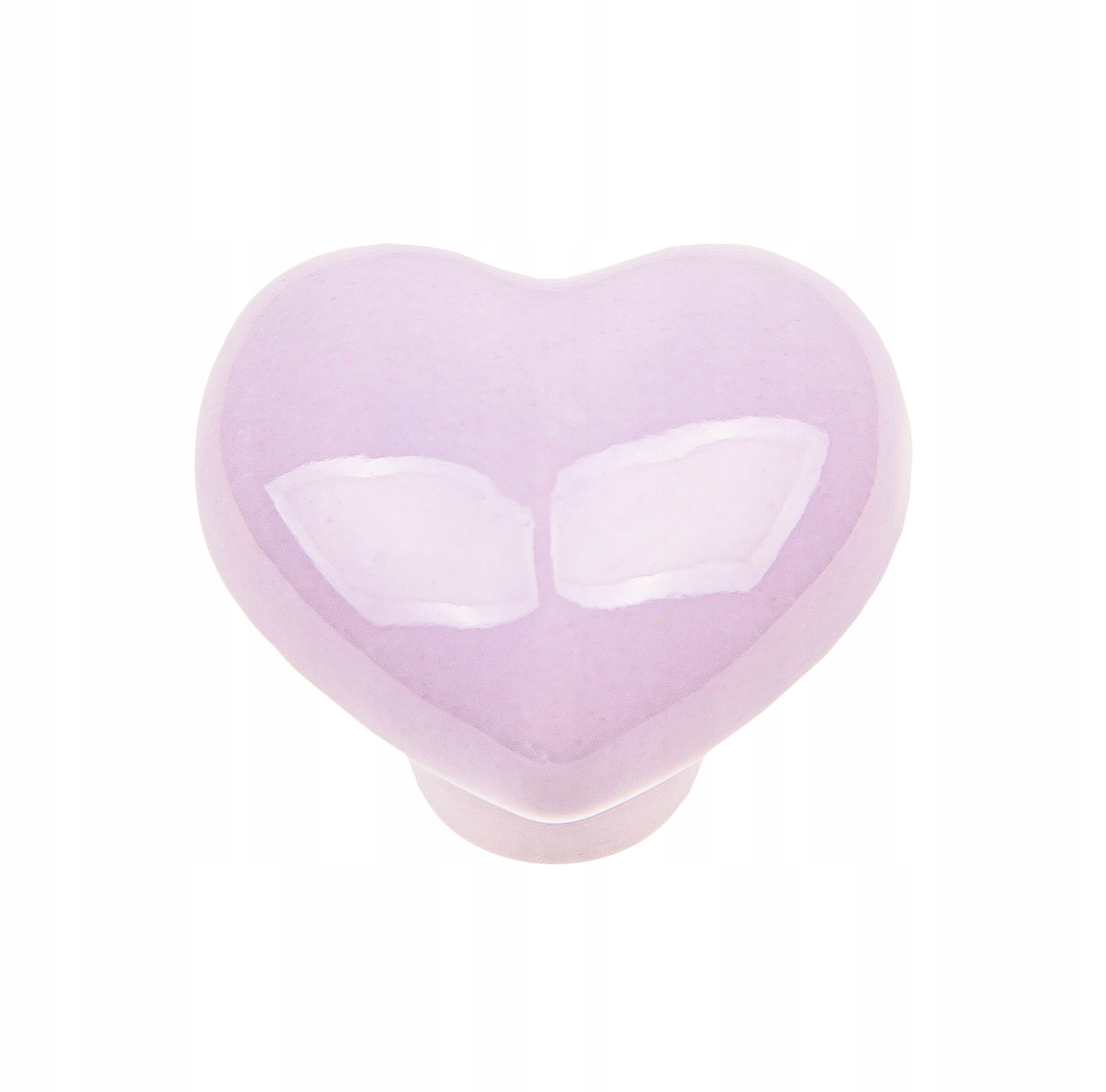 

Gałka Meblowa porcelana Serce pastelowy fiolet