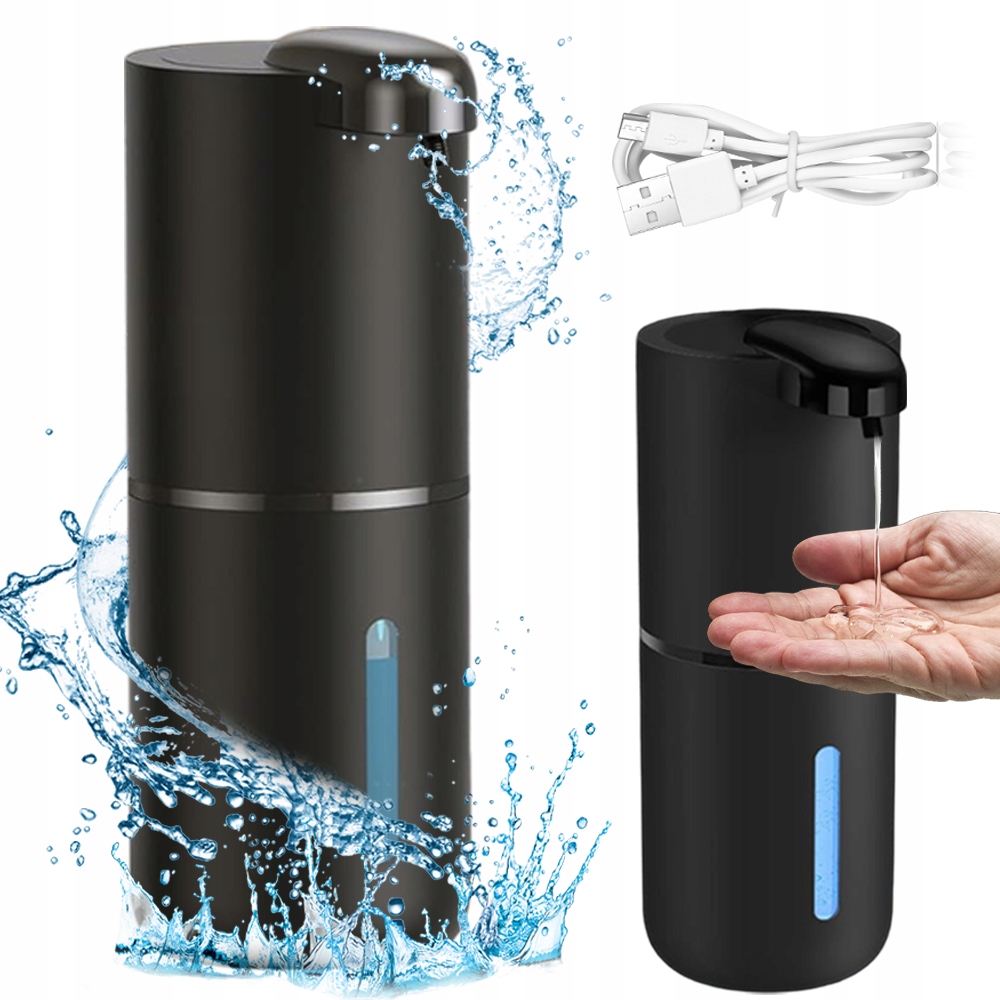 Dávkovač Mýdla Bezdotykový 380 ML Nástěnný IPX5 Usb Pro Gelový Šampon
