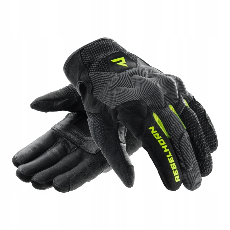 Rękawice Rebelhorn Core Black/grey/fluo Yellow szary żółty fluo