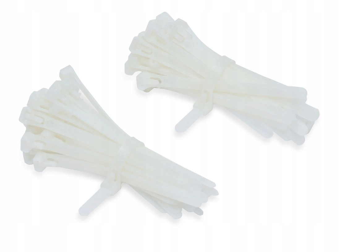 Opaski Zaciskowe 30cm 300x3,6mm Białe 100 sztuk Marka Neopak