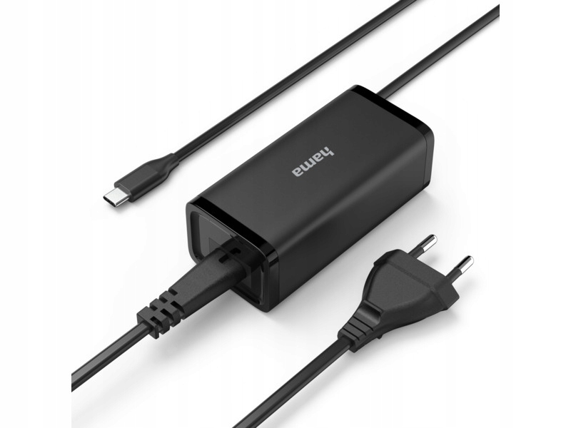 Zasilacz do laptopa Hama Usb-c Pd 5-20V/100W Czarny
