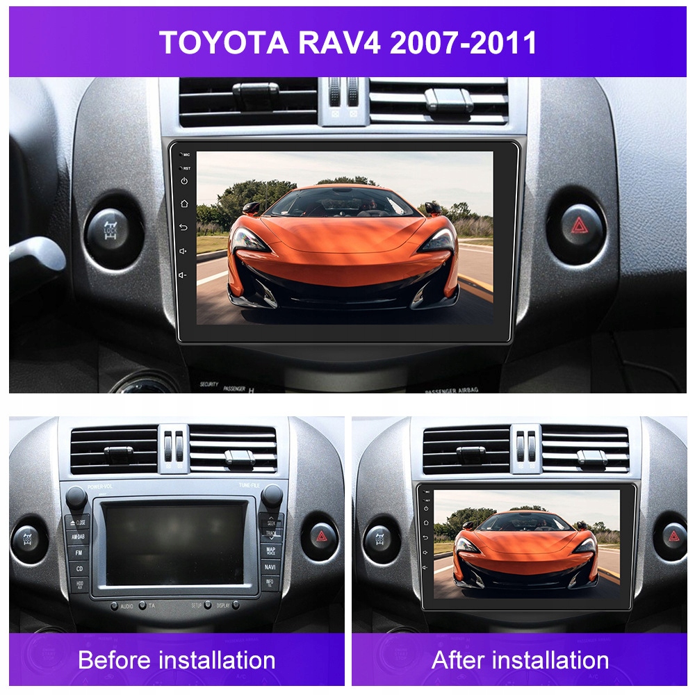 RADIO GPS ANDROID BT USB TOYOTA RAV4 2006-2012