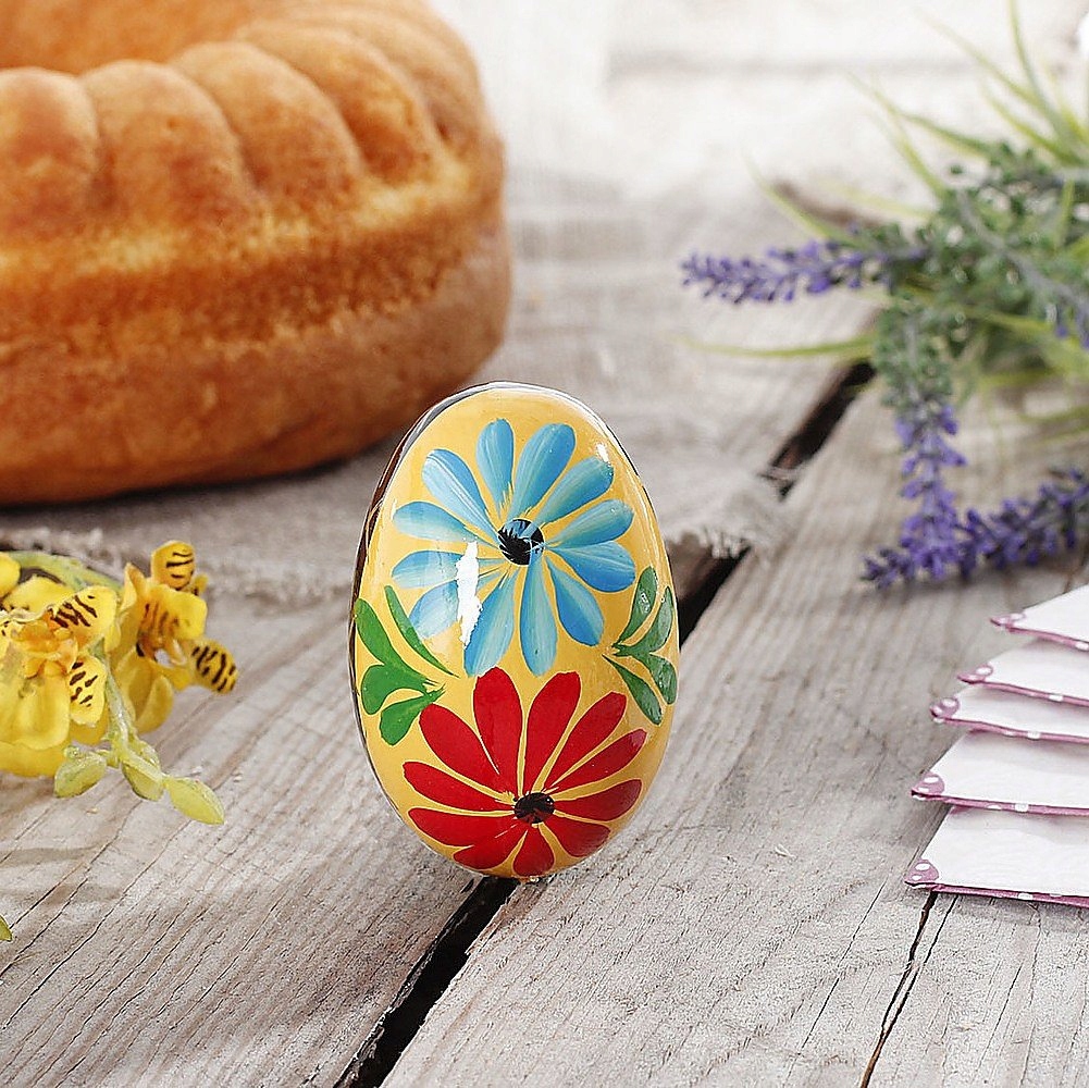 OZDOBA dekoracja WIELKANOCNA pisanka DREWNIANA K2 Marka inna