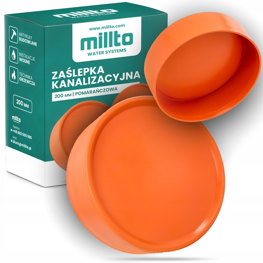 

Zaślepka kanalizacyjna 200 pomarańczowa korek