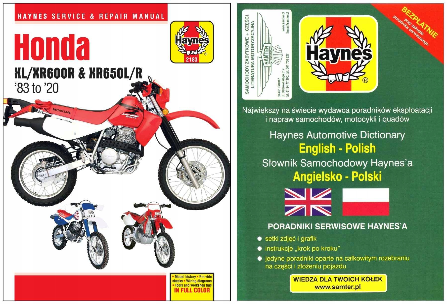 Honda XL600R XR600R XL650LR XR650L 1983-2020Haynes