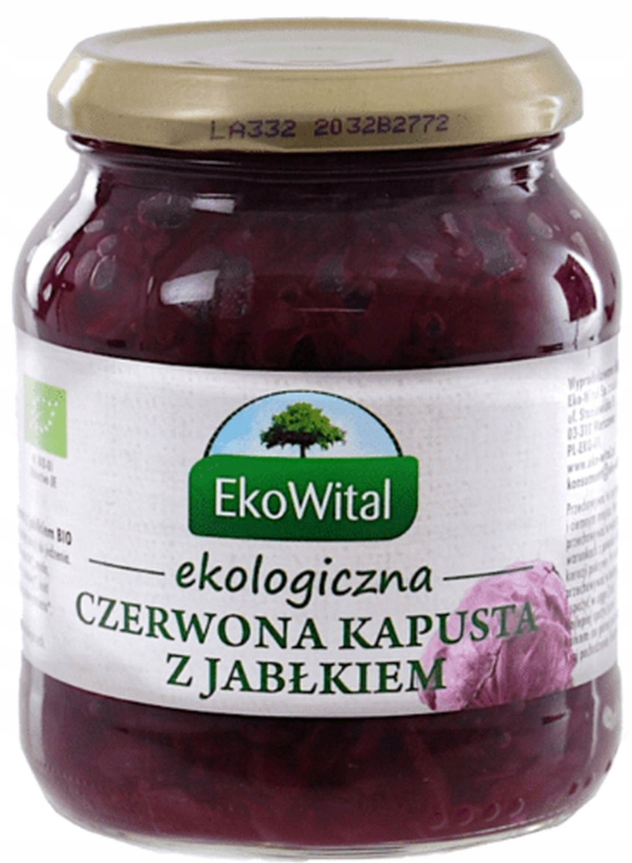 Levně 6 x Ekowital Červené zelí s jablkem Bio 340 g