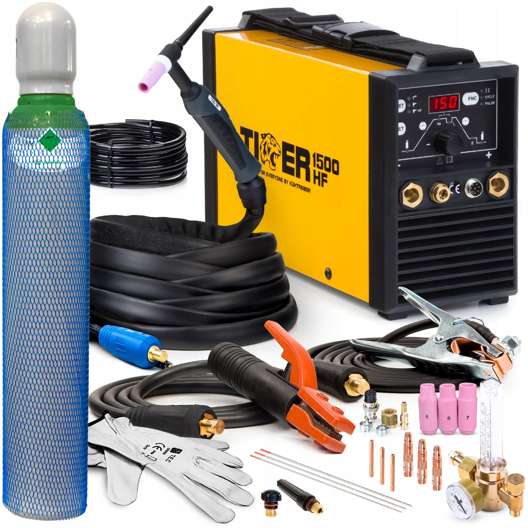 Invertorová Svářečka Tiger 1500 Hf Tig DC Puls Mma 230V 150A, Držák 4 M
