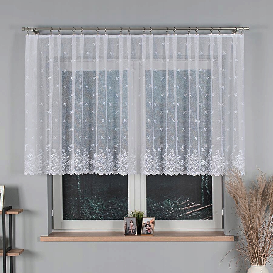 Mg Záclona žakárová 54160M Bílá 400x110cm Hotová S Páskou M