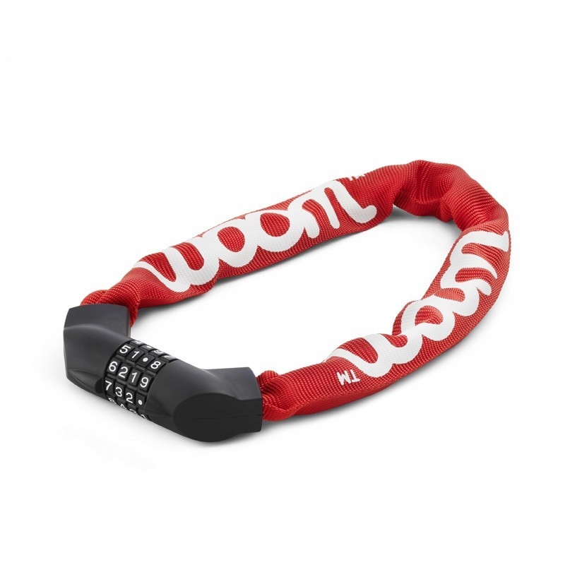 Woom Zapięcie rowerowe zamek łańcuch Lokki Red
