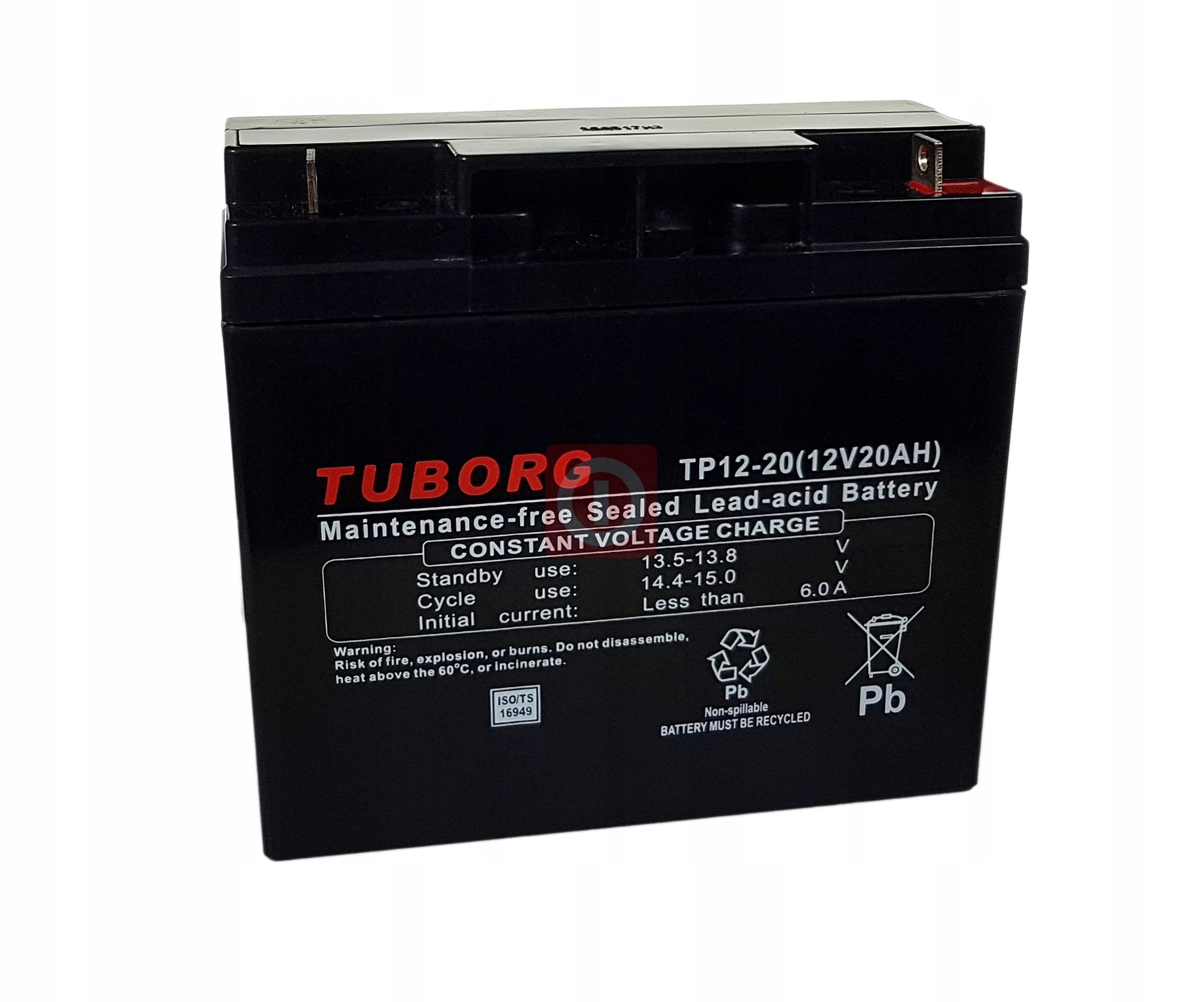 AKUMULATOR BATERIA OGNIWO TP-12-20 TUBORG 12V 20Ah
