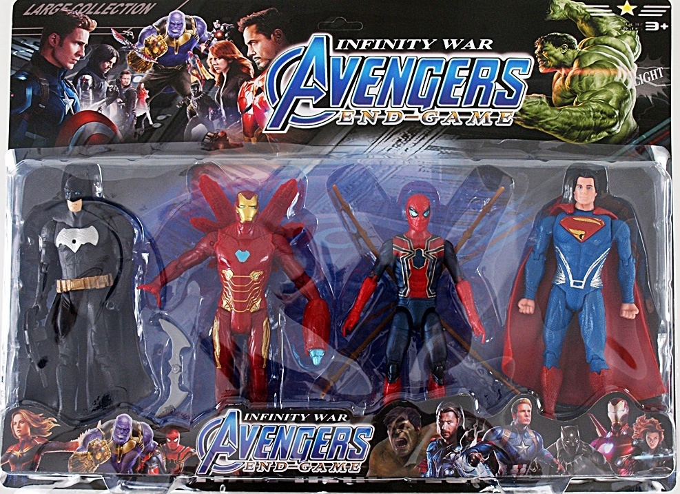 

Avengers 4 figurki Iron, Spider,Batman, Man