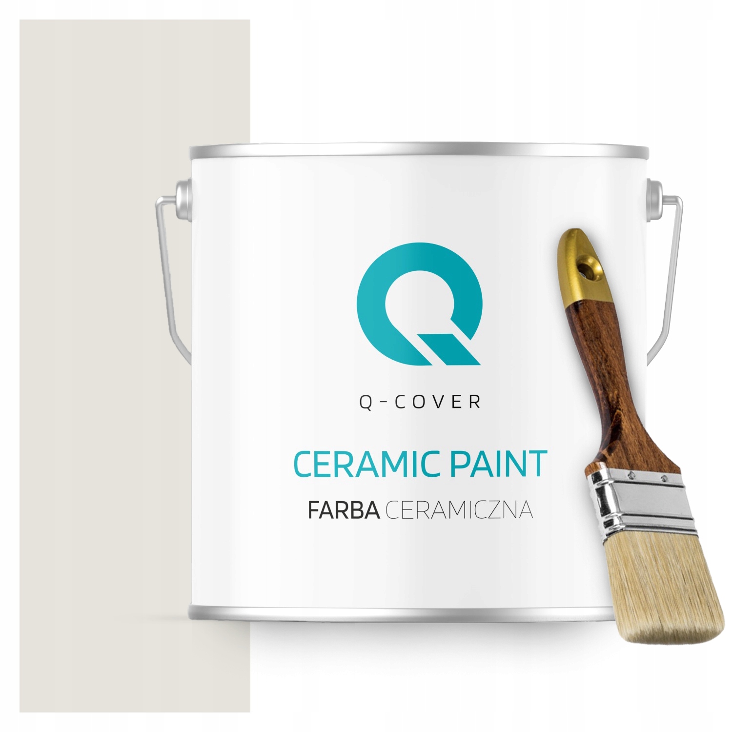 Keramická Farba Na Stenu Hlboká Matná 5 L Biela Šedá H1276 Štetec