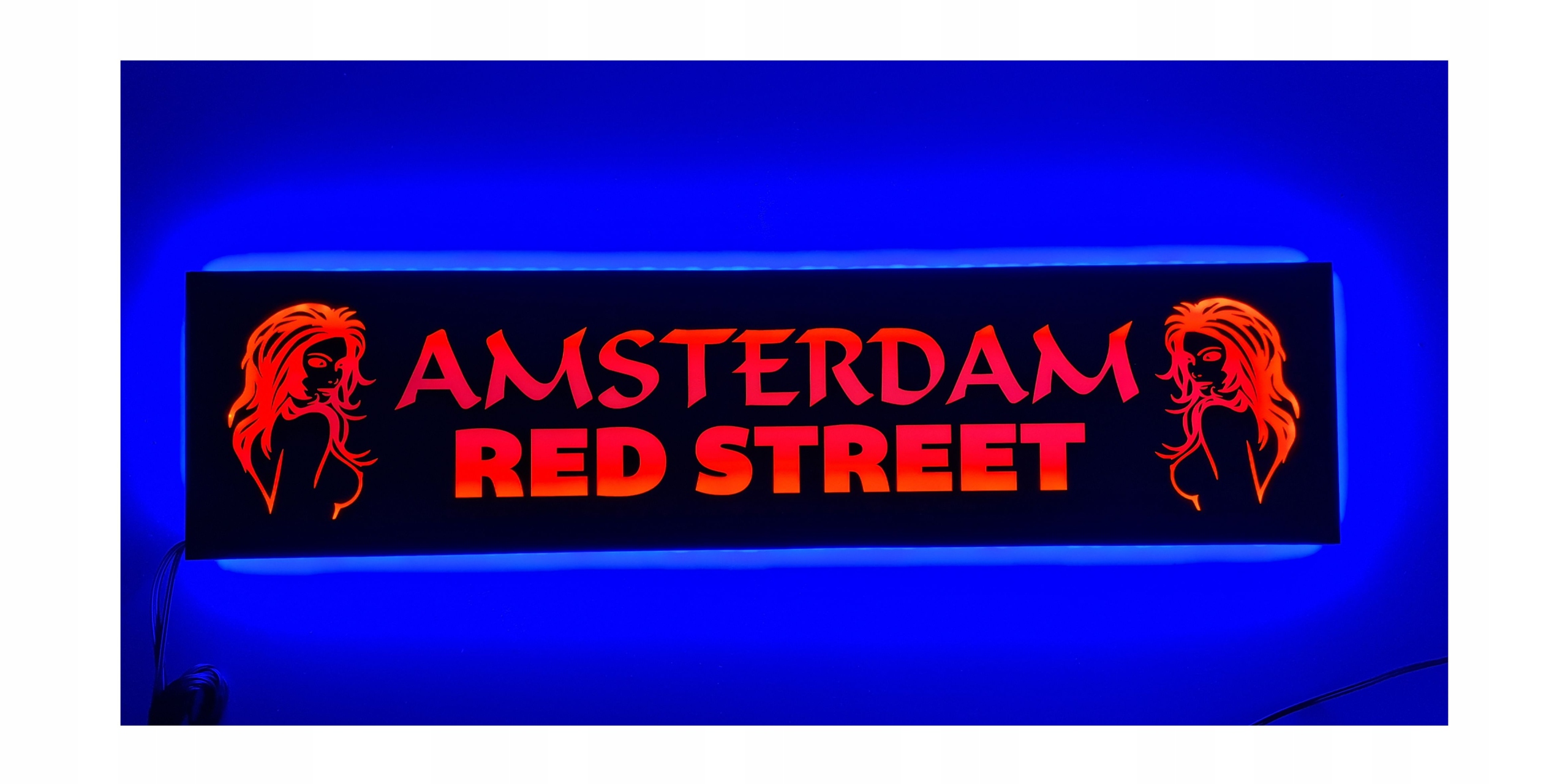 Led tabuľa Amsterdam Red Street nad posteľ s podsvietením kabíny Tir Lkw