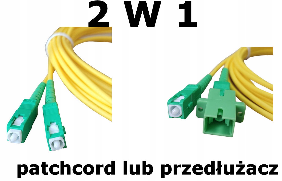 UNIWERSALNY PRZEDŁUŻACZ ŚWIATŁOWODU 5 m PATCHCORD 2W1