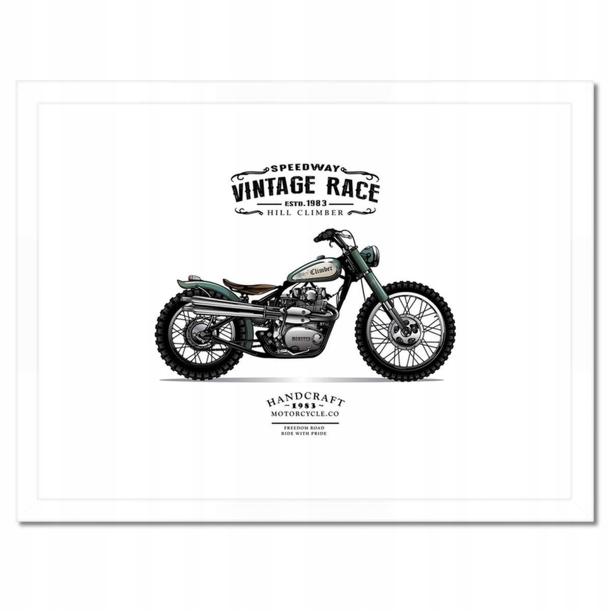 Plakáty v rámu 40x30 Motocykl Zabytek Vintage