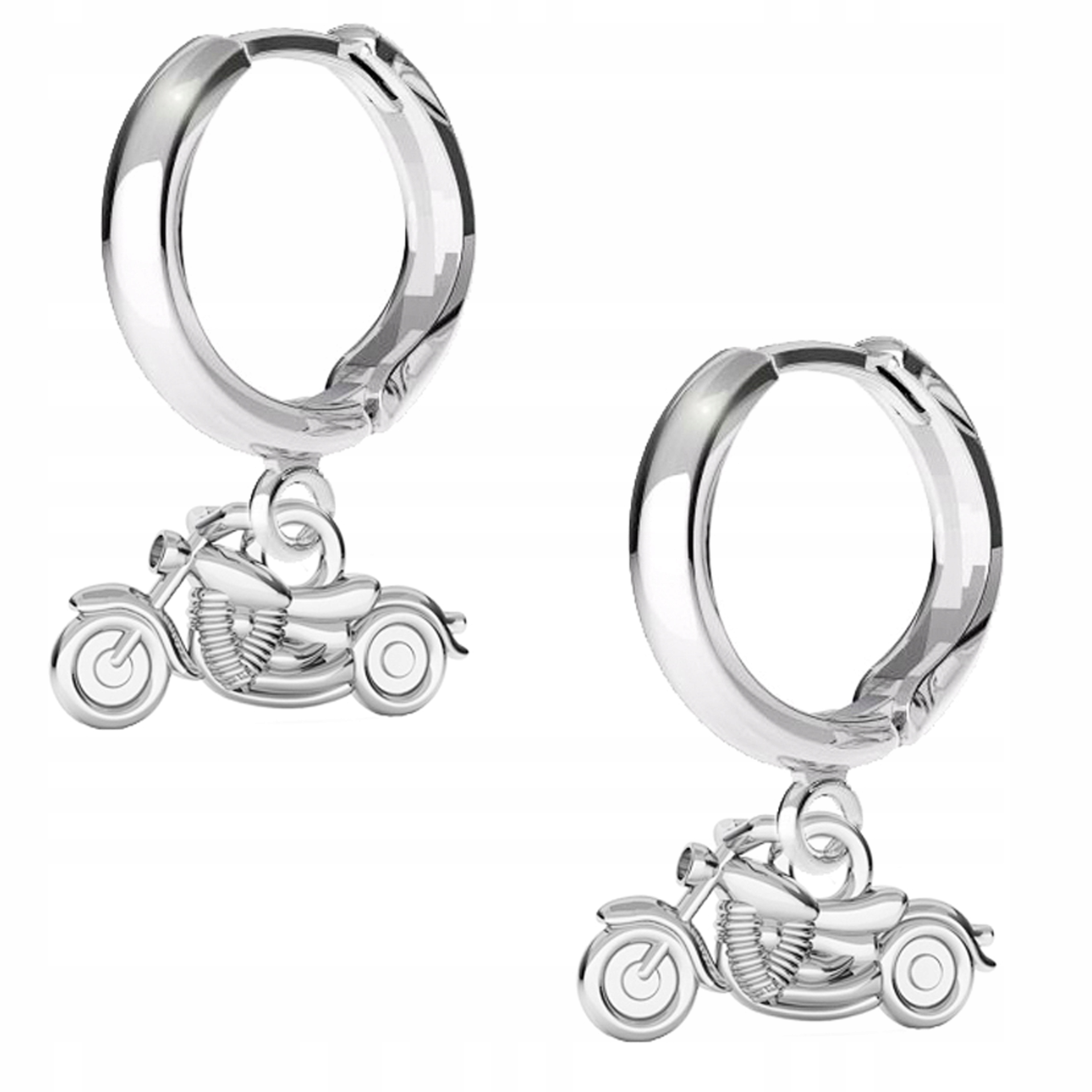 Stříbrné náušnice Motocykl 925