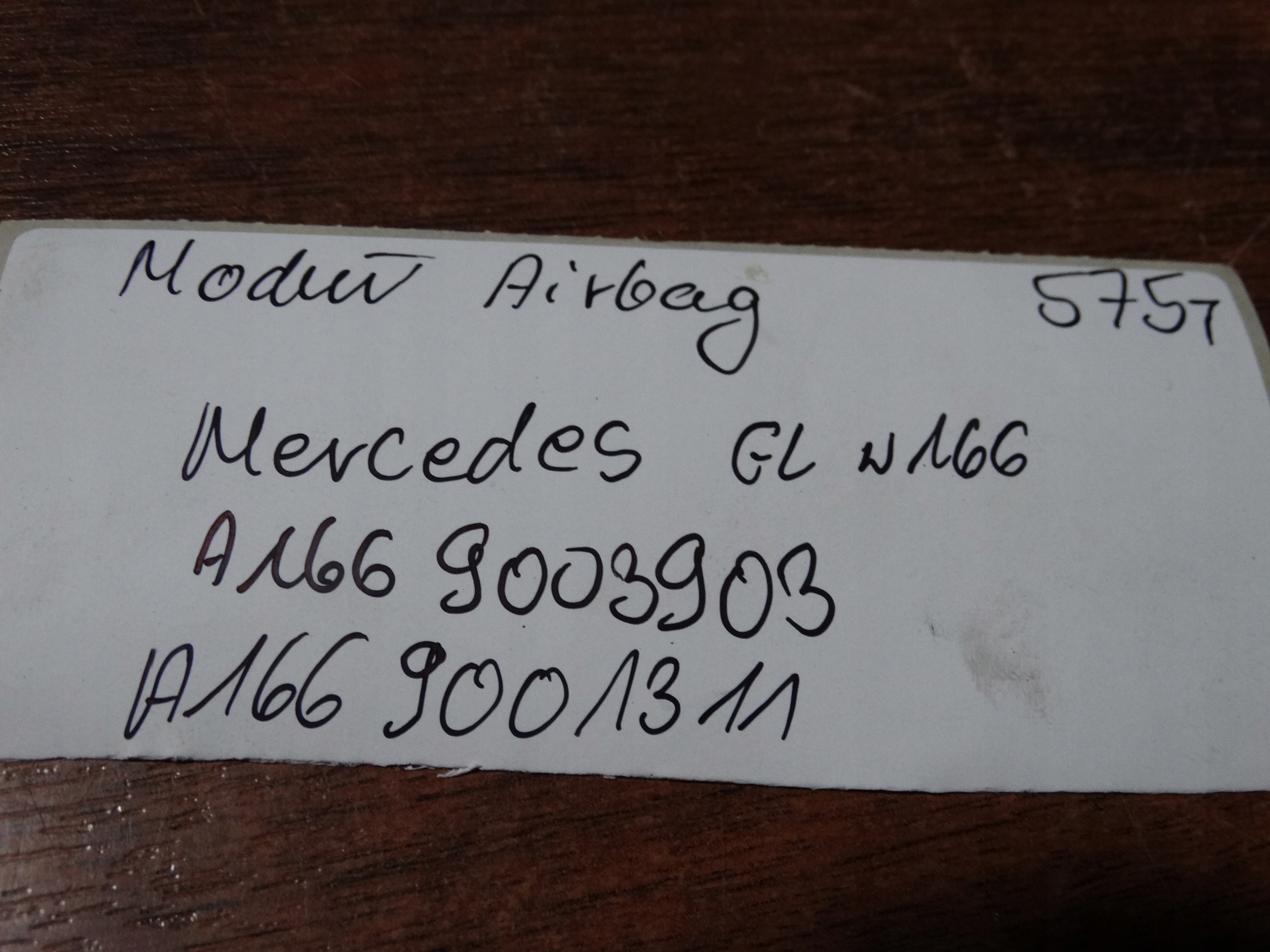 IDEALNY module control unit airbag MERCEDES GL W166 1 9