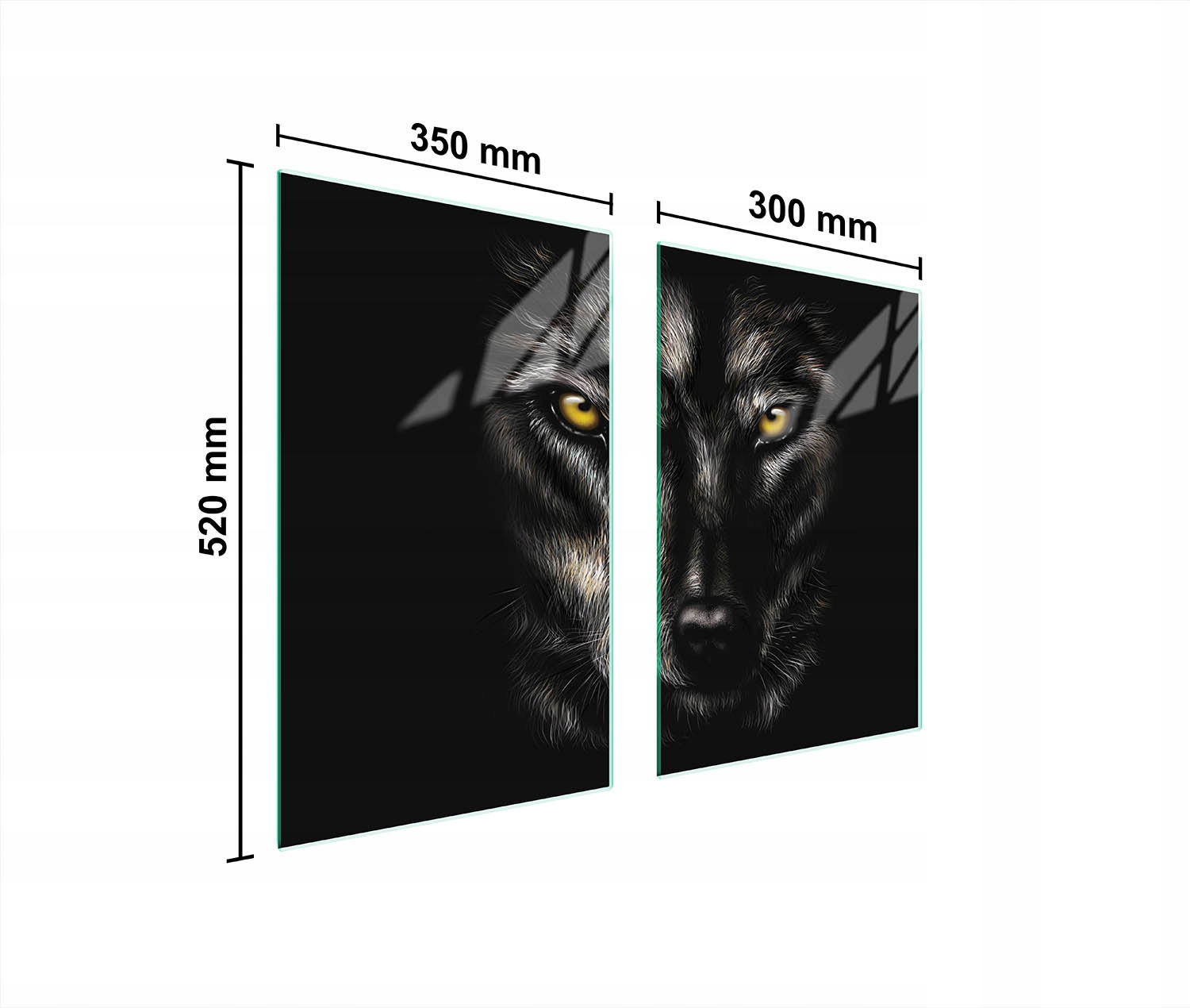 Skleněná Ochranná Deska Do Kuchyně 65x52 Vlk