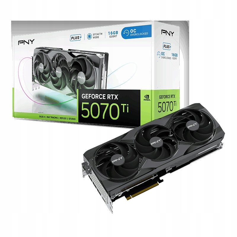 Pny Karta graficzna GeForce RTX5070 Ti+ Oc 16GB VCG5071T16TFXPB1-O