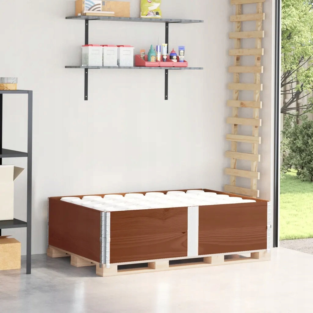 vidaXL Paletové nástavce 2 ks hnědé 150 x 100 cm masivní borové dřevo