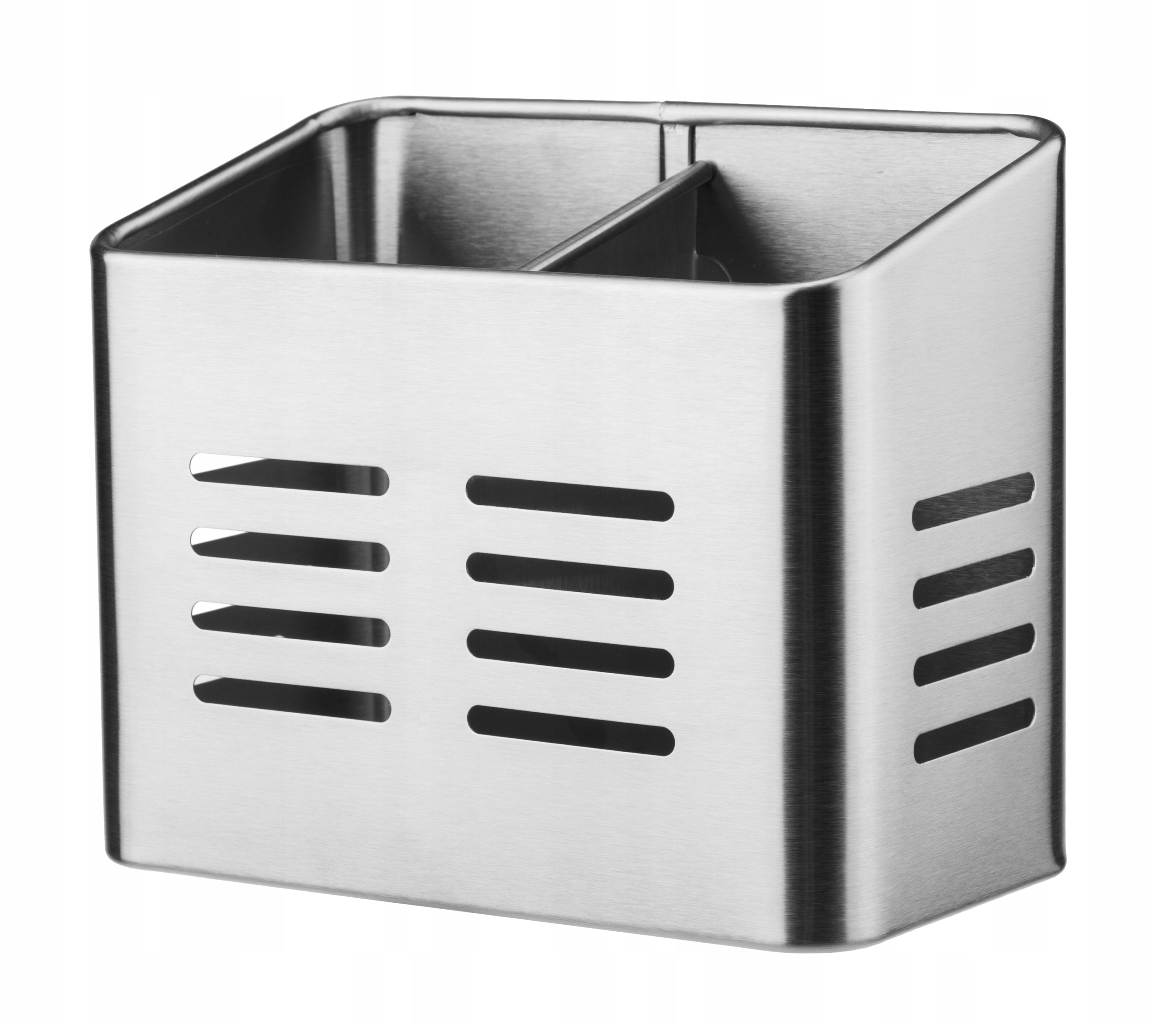 POJEMNIK STALOWY NA SZTUĆCE ORGANIZER KUCHENNY 2 KOMOROWY KOMORY NIERDZEWNY