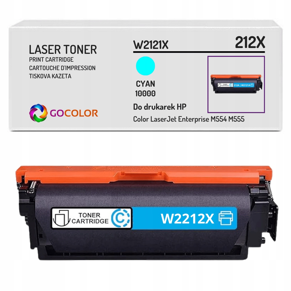 Toner 212X W2121X cyan do HP Color LaserJet Enterprise M555x MFP M578 ...