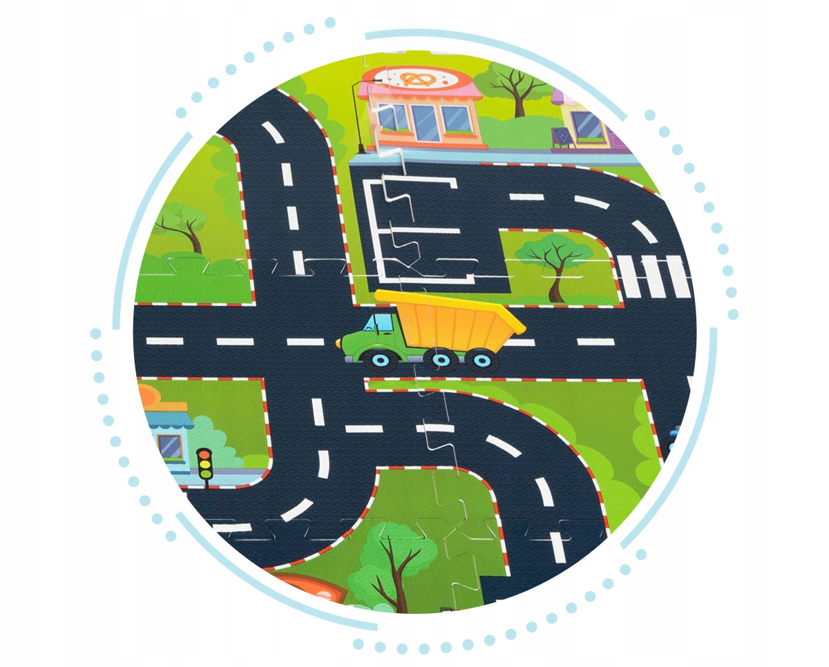 MATA PIANKOWA DLA DZIECI PUZZLE MIEJSKIE ULICE DROGA Kod producenta 9784824167750