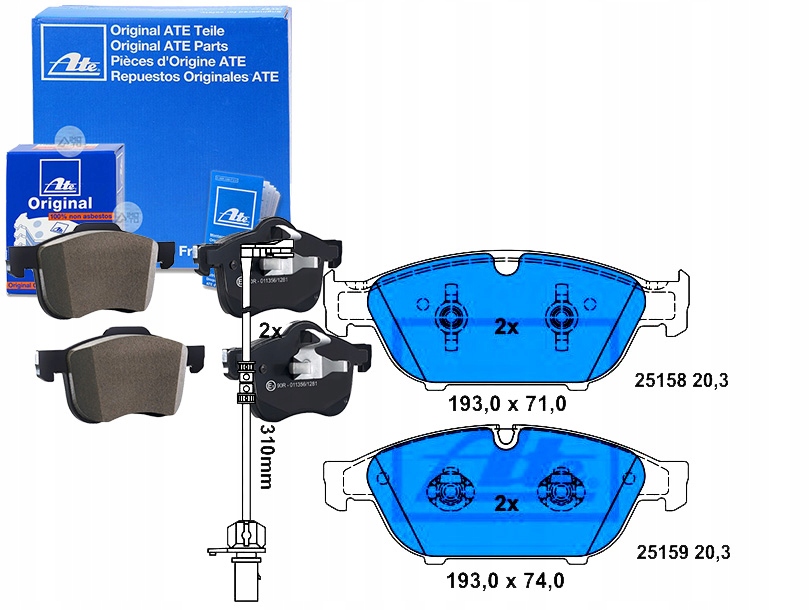 Sada Brzdových Destiček Ate 13047072802 573381