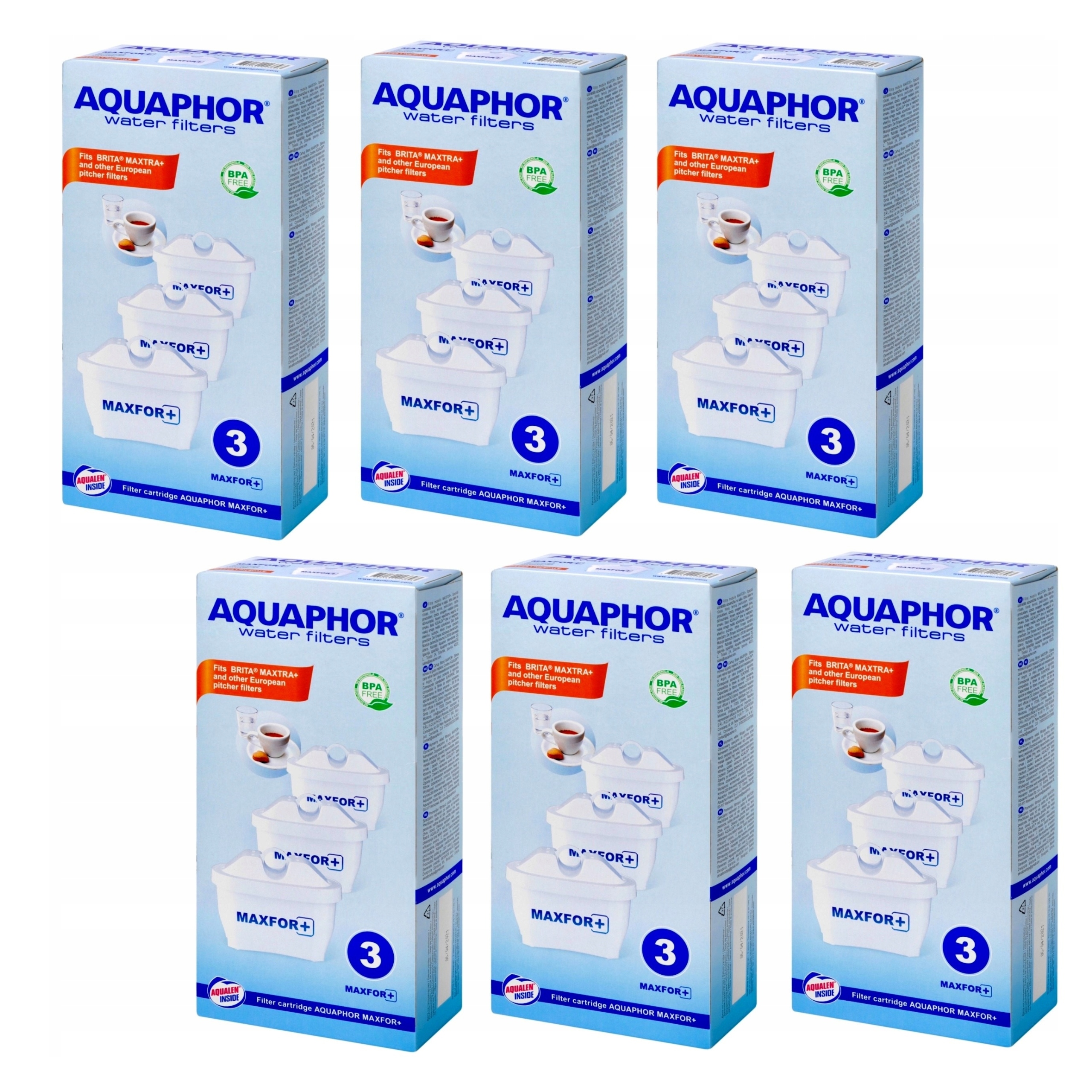 Aquaphor Maxfor+ Filtry na vodu 18 ks Výkon 200 l
