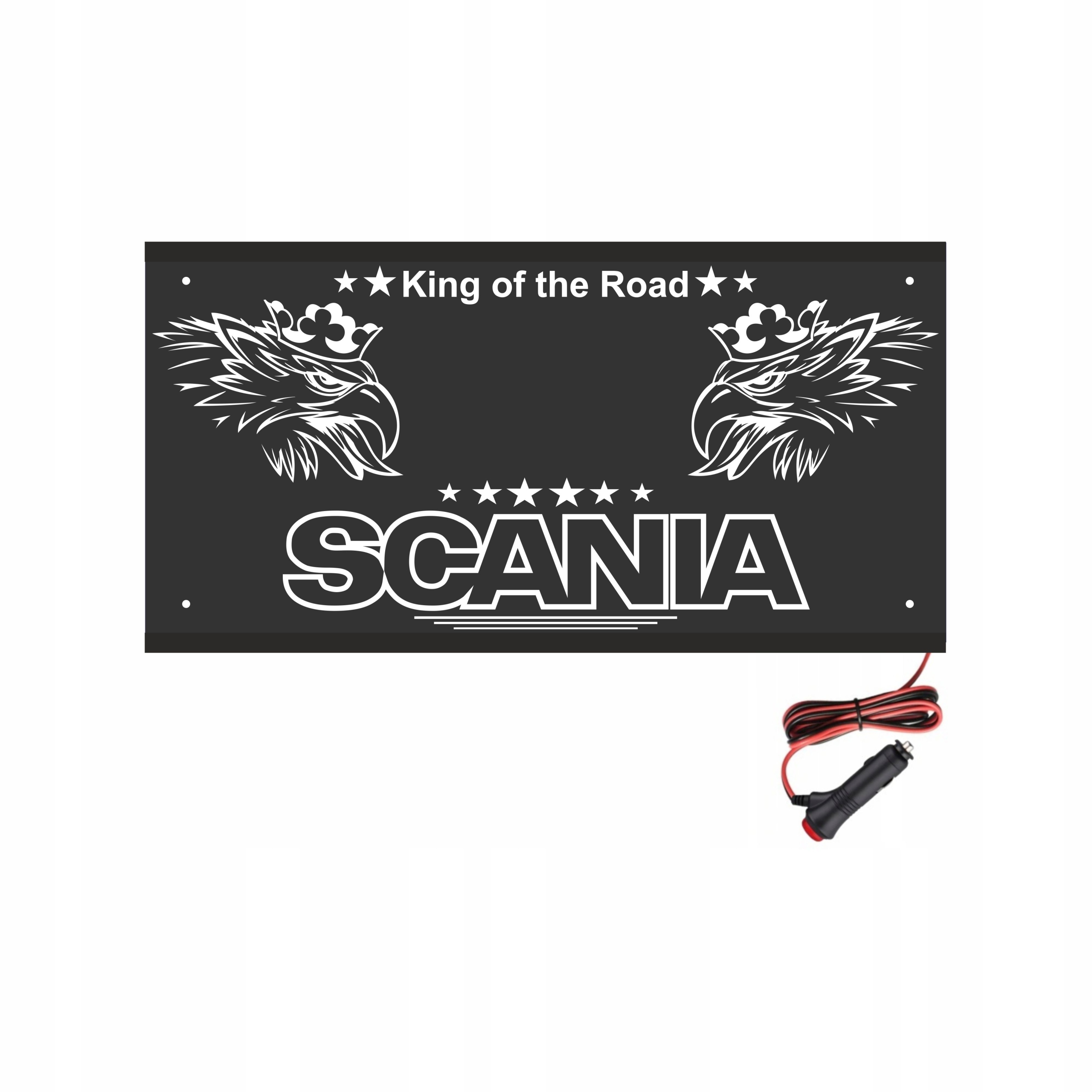 Led tabuľa 60x30 na zadnú stranu, nad posteľ Volvo 12V