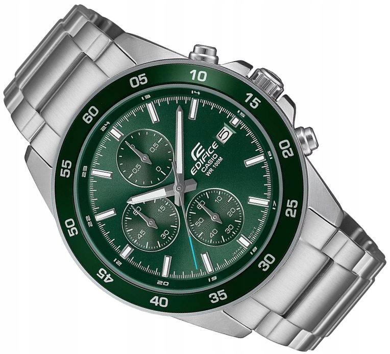 Pánské Hodinky Casio Edifice EFR-526D-3AVUEF Zelené Chrono 100M S Datem +box