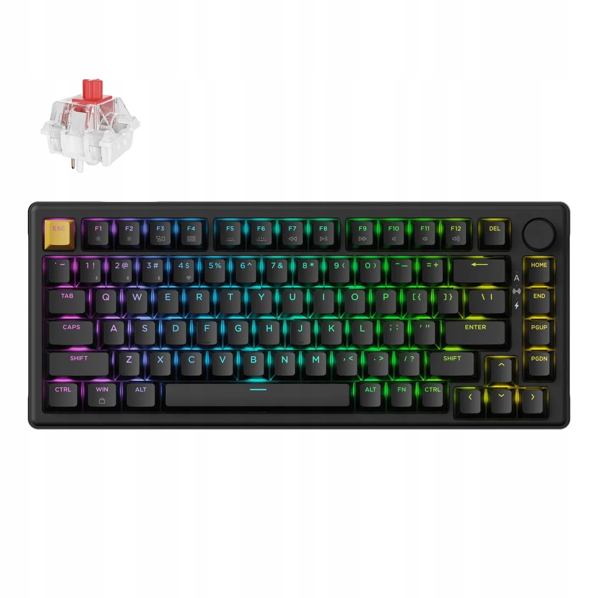 Bezdrôtová mechanická herná klávesnica Keychron J2 Qmk Switch Red
