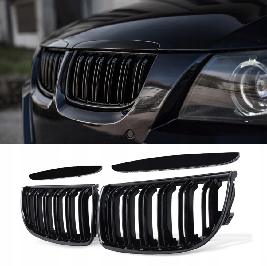 Bmw E90 E91 2005-2008 Předlift Maska Chladiče Ledviny Atrapa Chladiče M3 Look Černá