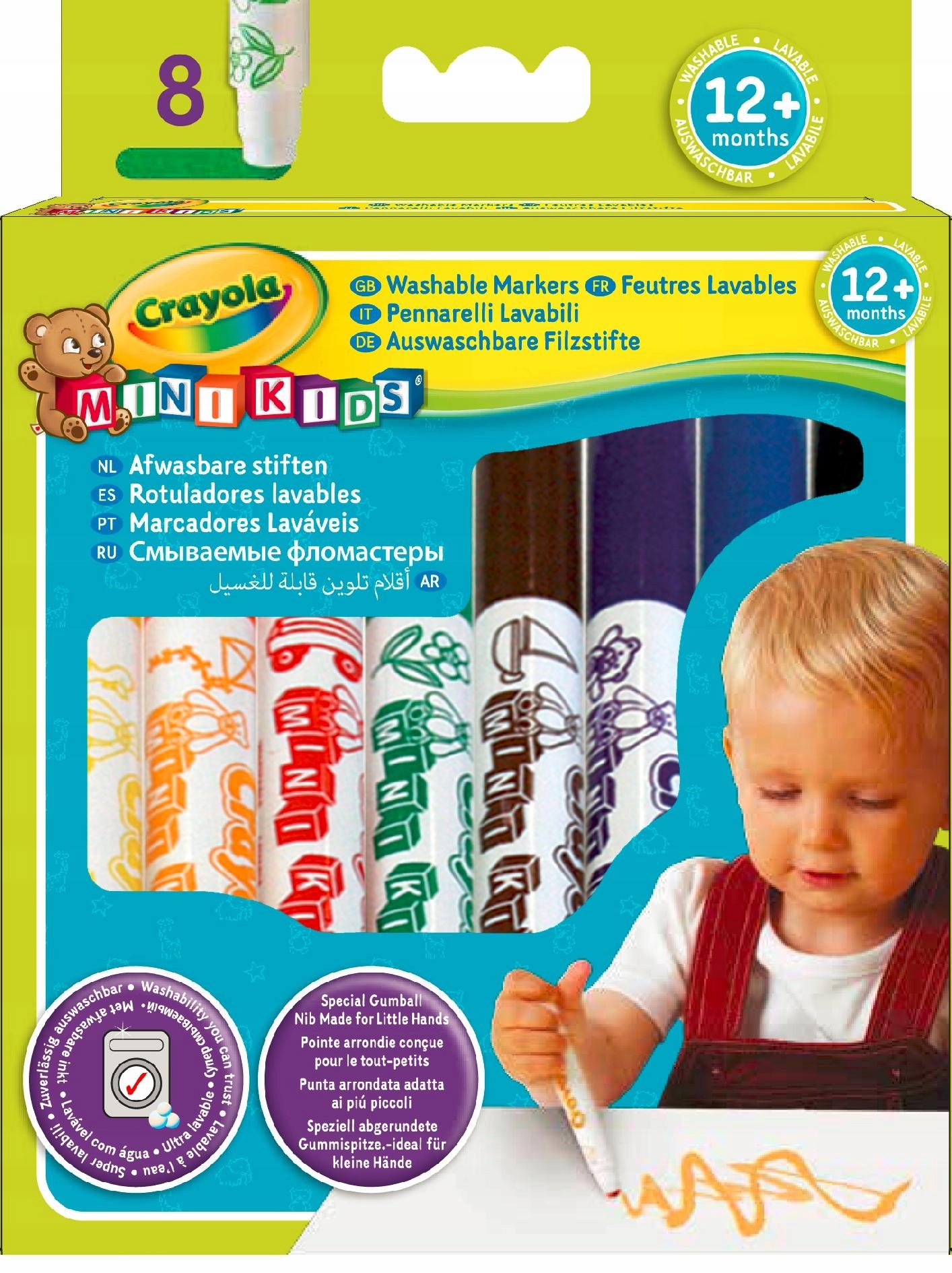 

Flamastry zmyw. Mini Kids 8 szt. Crayola Cr 8324