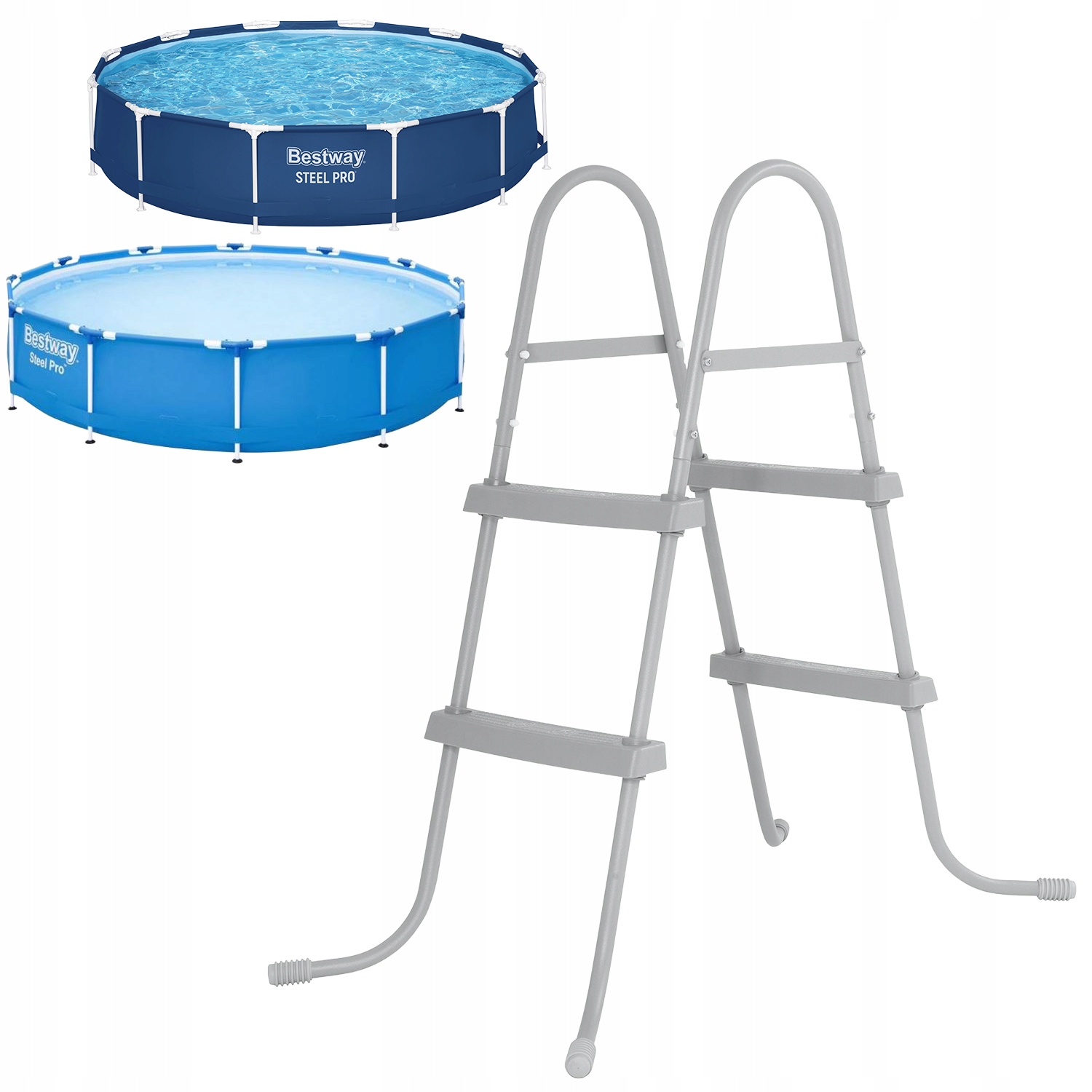 Bezpečný Oboustranný Bazénový Žebřík Vhodný Do Bazénu Bestway 56681