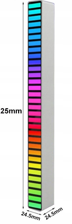 Wskaźnik wysterowania audio 40LED czarny bateria Marka BTE