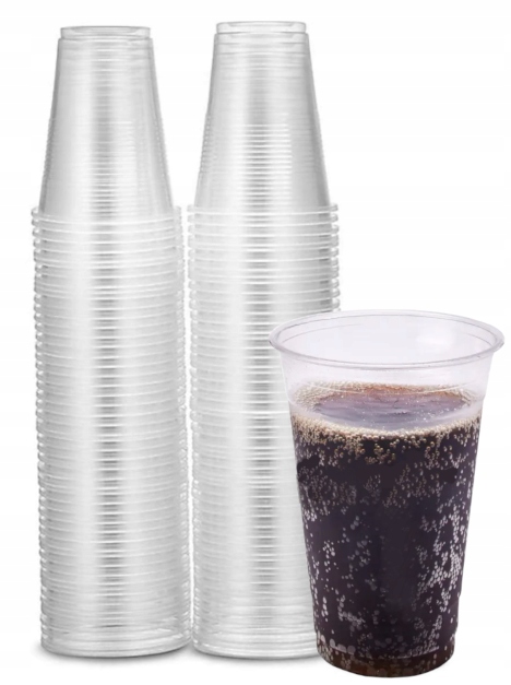 KUBEK KUBKI PLASTIKOWE PRZEZROCZYSTE BEZBARWNE DO WODY NAPOJÓW 200ml 100SZT Linia Gastro