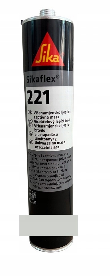 Sika Sikaflex 221 Masa Uszczelniająca Klej Odporny Na Korozję Szary 300ml.