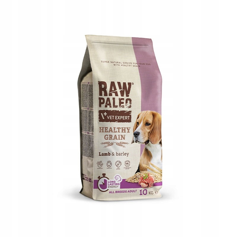 Levně Suché krmivo pro psy s jehněčím masem Raw Paleo Healthy Grain Adult Dog 10 kg