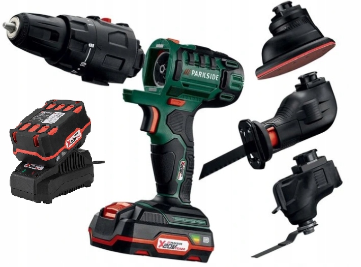 Akumulatorowe Narzędzie Wielofunkcyjne Parkside Pkga 20-Li C2 20 V 3w1