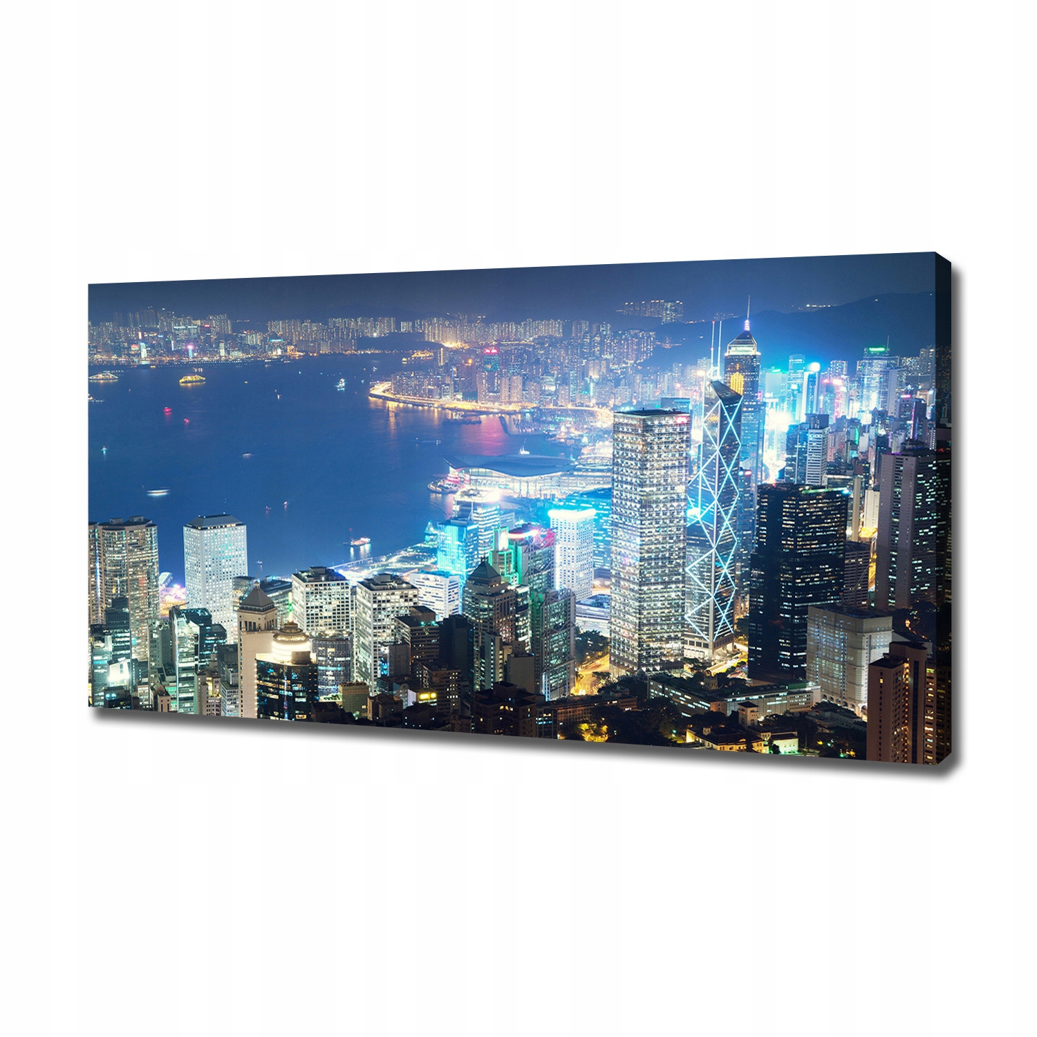 Fotoobraz obraz na plátně Hongkong v noci 120 x 60 cm